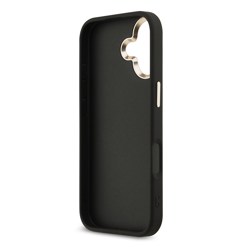 Apple iPhone 17 Kılıf Guess Orjinal Lisanslı Gold Metal Kamera Çerçeveli 4G Desenli Metal Büyük 4G ve Yazı Logolu Kapak - Görsel 14