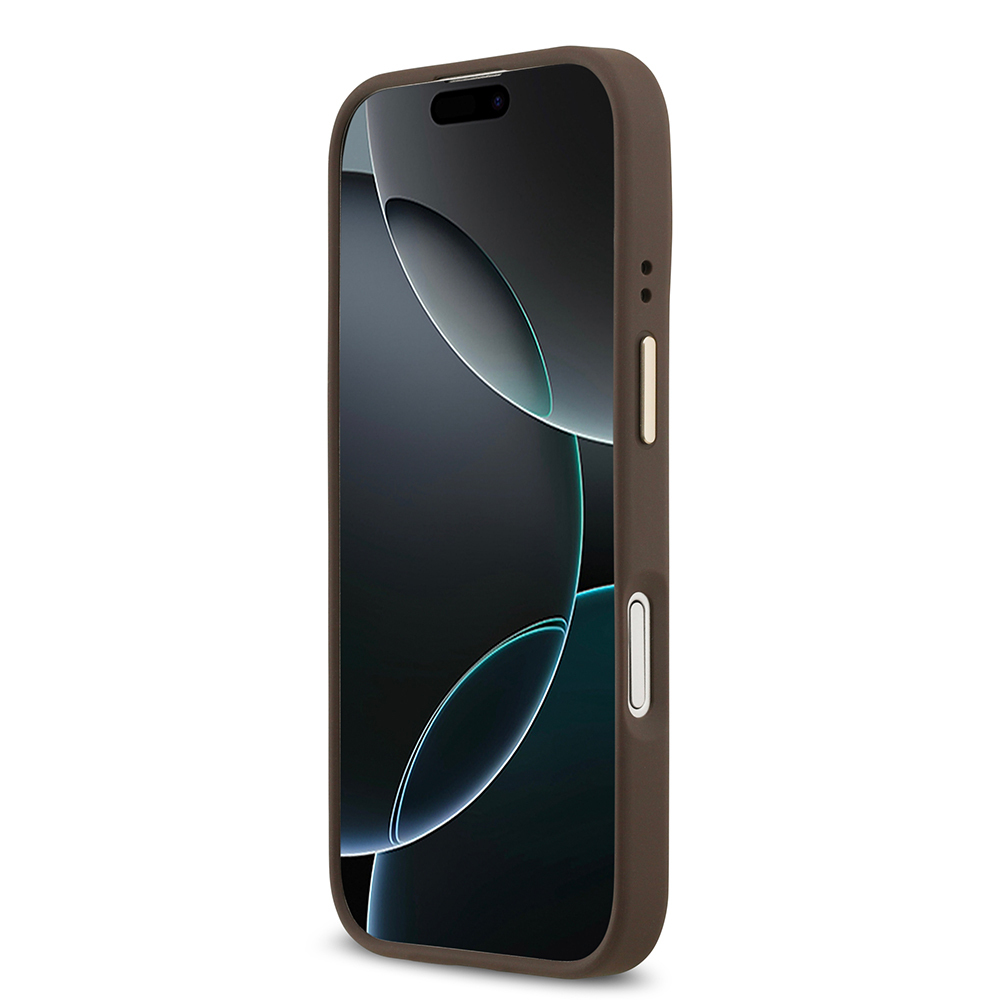Apple iPhone 17 Kılıf Guess Orjinal Lisanslı M-safe Şarj Özellikli 4G Desenli PU Metal Plaka Klasik Logolu Kapak - Görsel 17