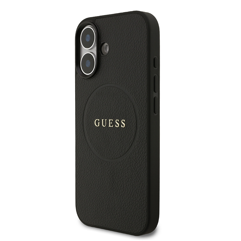 Apple iPhone 17 Kılıf Guess Orjinal Lisanslı M-safe Şarj Özellikli Yazı Logolu PU Deri Kapak