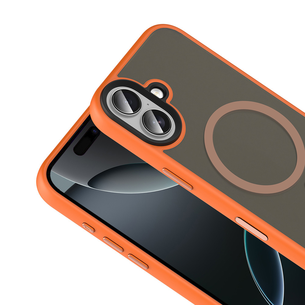 Apple iPhone 17 Kılıf Mat Arka Yüzey Wireless Şarj Özellikli Zore Flet M-safe Kapak