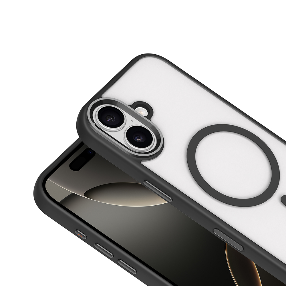 Apple iPhone 17 Kılıf Wireless Şarj Özellikli Zore Krom M-safe Silikon Kapak