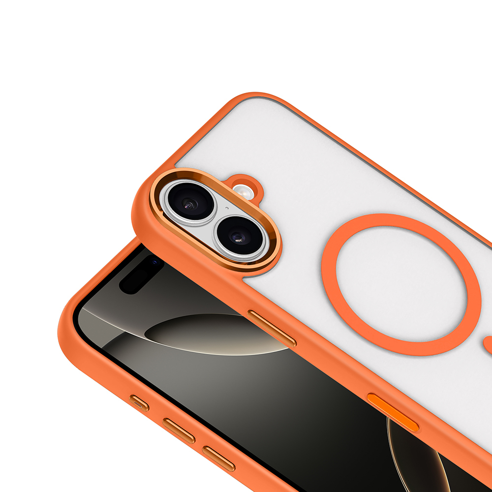 Apple iPhone 17 Kılıf Wireless Şarj Özellikli Zore Krom M-safe Silikon Kapak