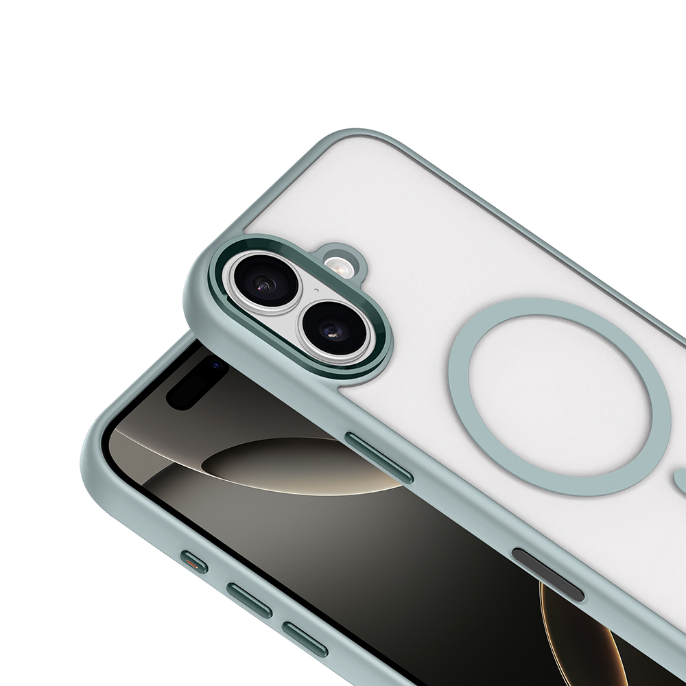 Apple iPhone 17 Kılıf Wireless Şarj Özellikli Zore Krom M-safe Silikon Kapak