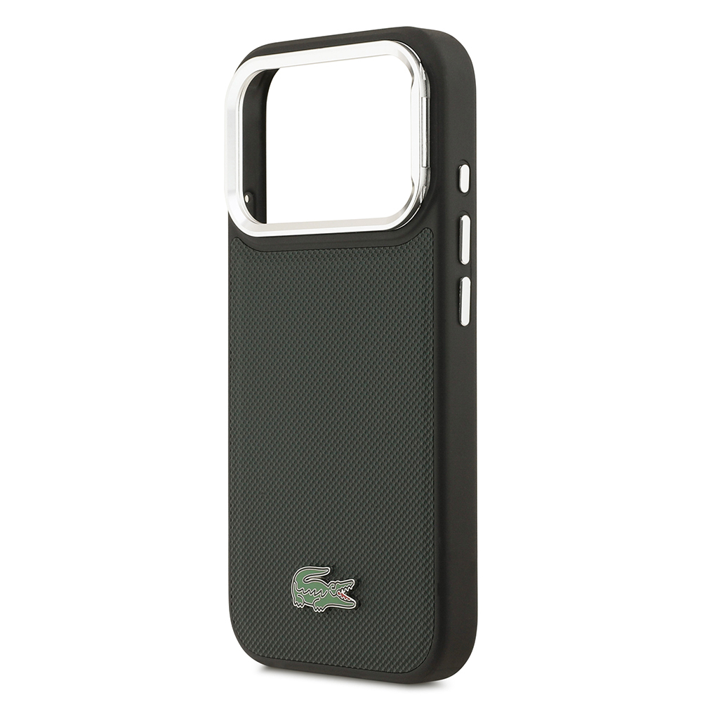 Apple iPhone 17 Pro Kılıf Lacoste Orjinal Lisanslı M-safe Şarj Özellikli PU Pike Desenli Standlı Metal Logolu Kapak - Görsel 20