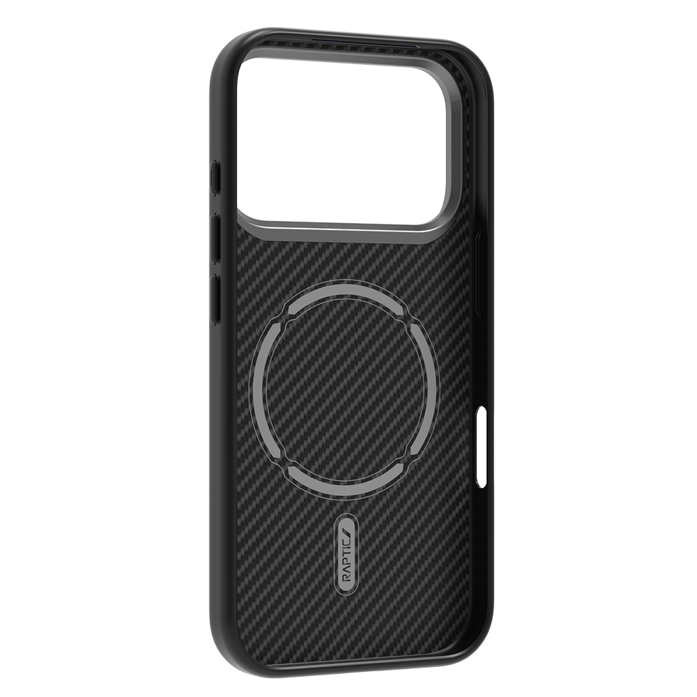 Apple iPhone 17 Pro Kılıf M-safe Şarj Özellikli 600D Metal Kamera Çerçeveli Raptic Aramid Fiber Serisi Kapak - Görsel 3