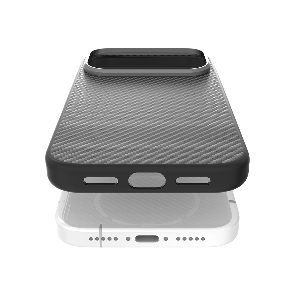 Apple iPhone 17 Pro Kılıf M-safe Şarj Özellikli 600D Metal Kamera Çerçeveli Raptic Aramid Fiber Serisi Kapak - Görsel 7