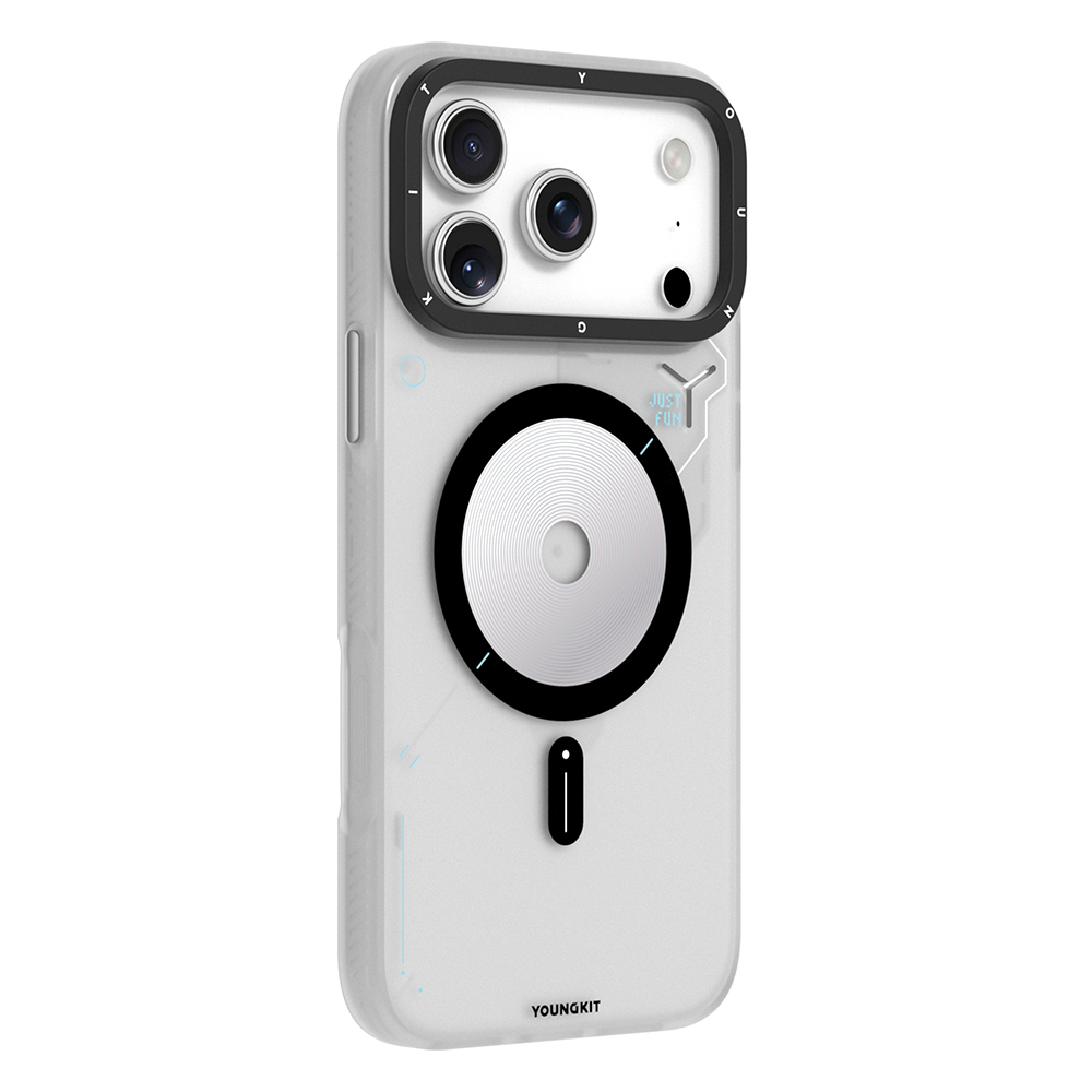 Apple iPhone 17 Pro Kılıf M-safe Şarj Özellikli Disk Desenli Youngkit Disc Battle Kapak - Görsel 4