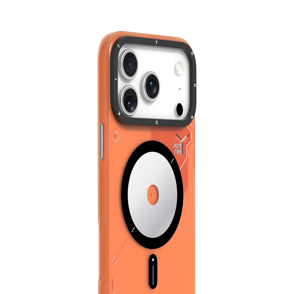 Apple iPhone 17 Pro Kılıf M-safe Şarj Özellikli Disk Desenli Youngkit Disc Battle Kapak - Görsel 11