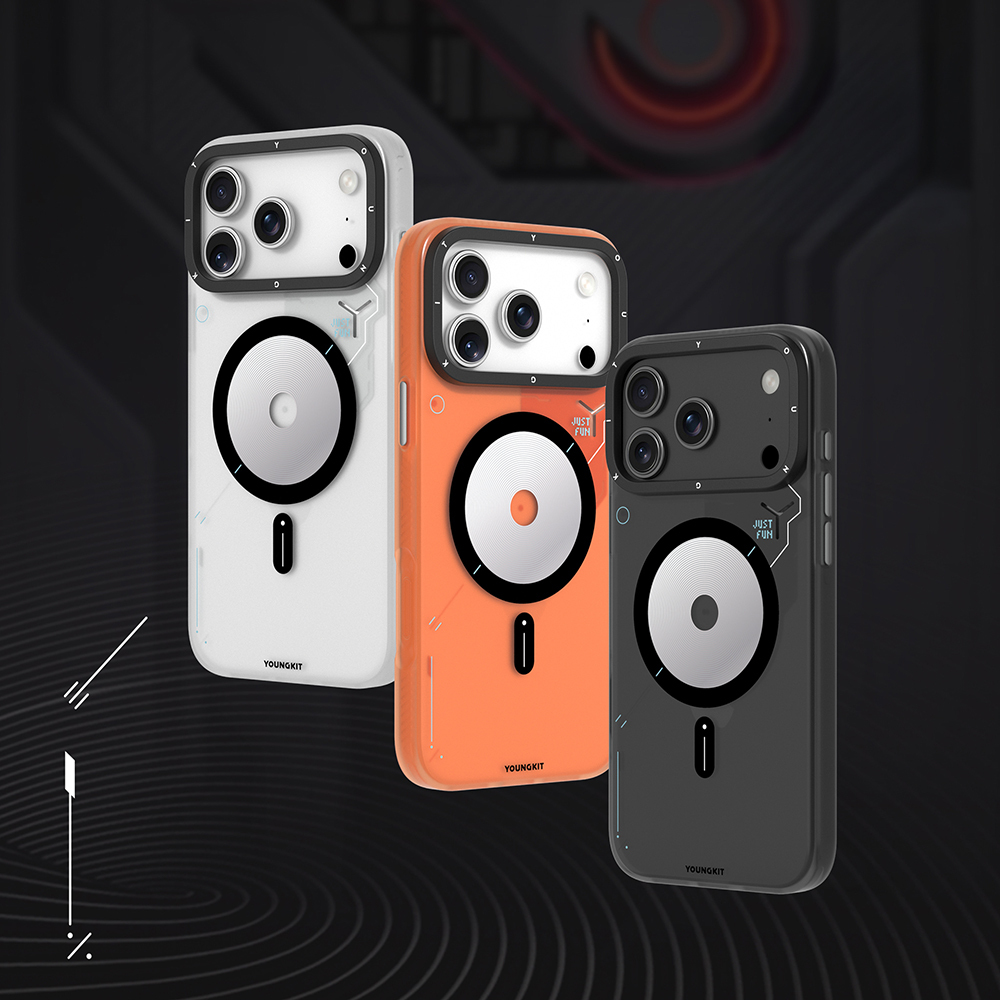 Apple iPhone 17 Pro Kılıf M-safe Şarj Özellikli Disk Desenli Youngkit Disc Battle Kapak - Görsel 12