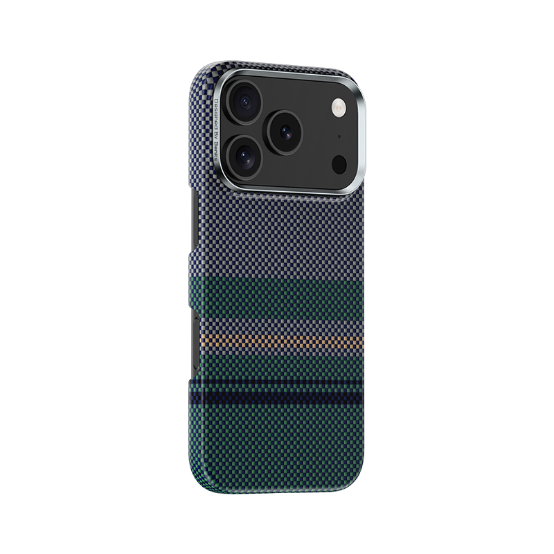 Apple iPhone 17 Pro Kılıf M-safe Şarj Özellikli Karbon Fiber Tasarımlı Benks Aurora ArmorAir Kevlar Kapak
