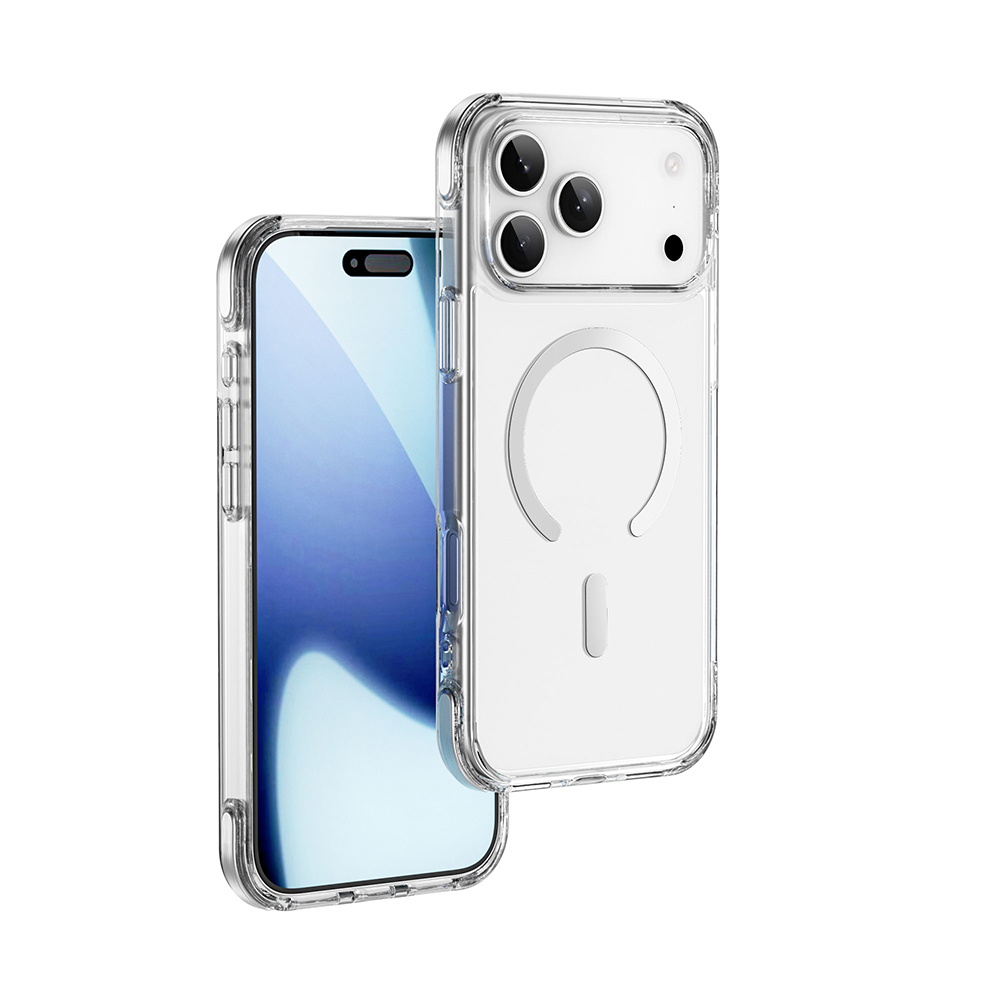 Apple iPhone 17 Pro Kılıf M-safe Şarj Özellikli Wiwu MCC-702 Titanyum Pro Serisi Sert PC Kapak
