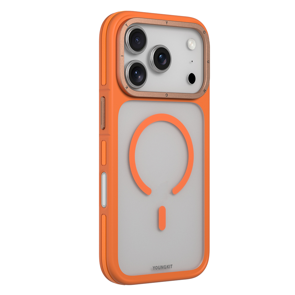 Apple iPhone 17 Pro Kılıf M-safe Şarj Özellikli Youngkit Rock Sand Serisi Kapak