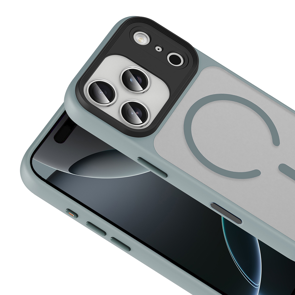Apple iPhone 17 Pro Kılıf Mat Arka Yüzey Wireless Şarj Özellikli Zore Flet M-safe Kapak - Görsel 7