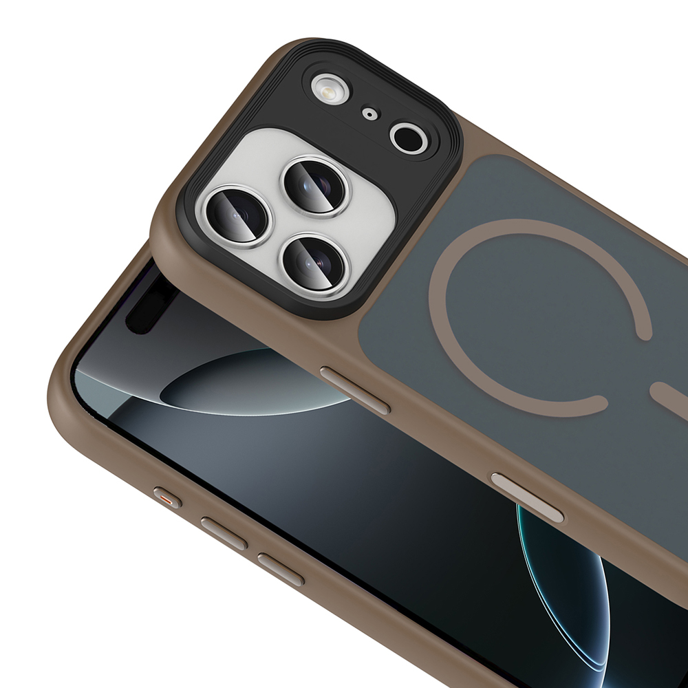 Apple iPhone 17 Pro Kılıf Mat Arka Yüzey Wireless Şarj Özellikli Zore Flet M-safe Kapak - Görsel 9