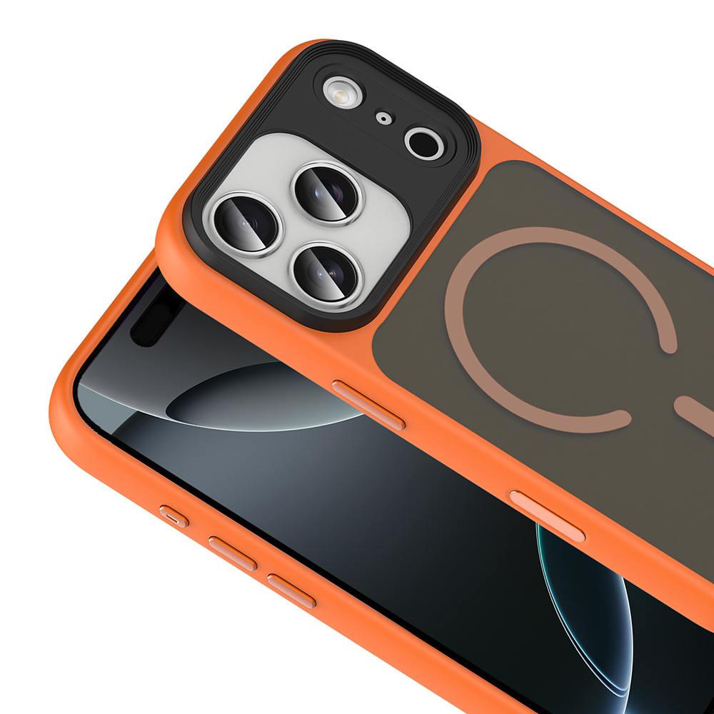 Apple iPhone 17 Pro Kılıf Mat Arka Yüzey Wireless Şarj Özellikli Zore Flet M-safe Kapak - Görsel 11