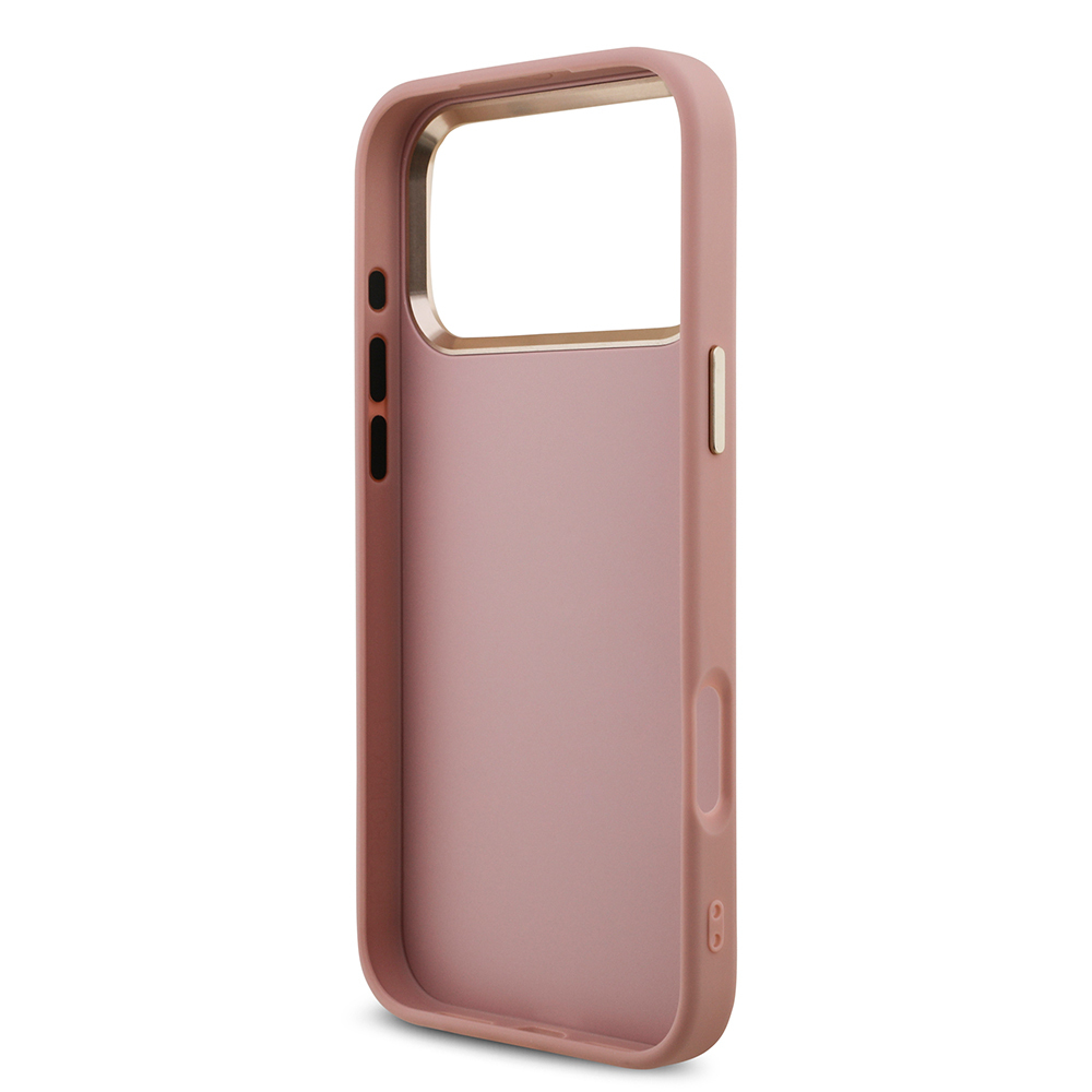 Apple iPhone 17 Pro Max Kılıf Guess Orjinal Lisanslı 4G Büyük Metal Kamera Çerçeveli ve Logolu Glitter Kapak - Görsel 7