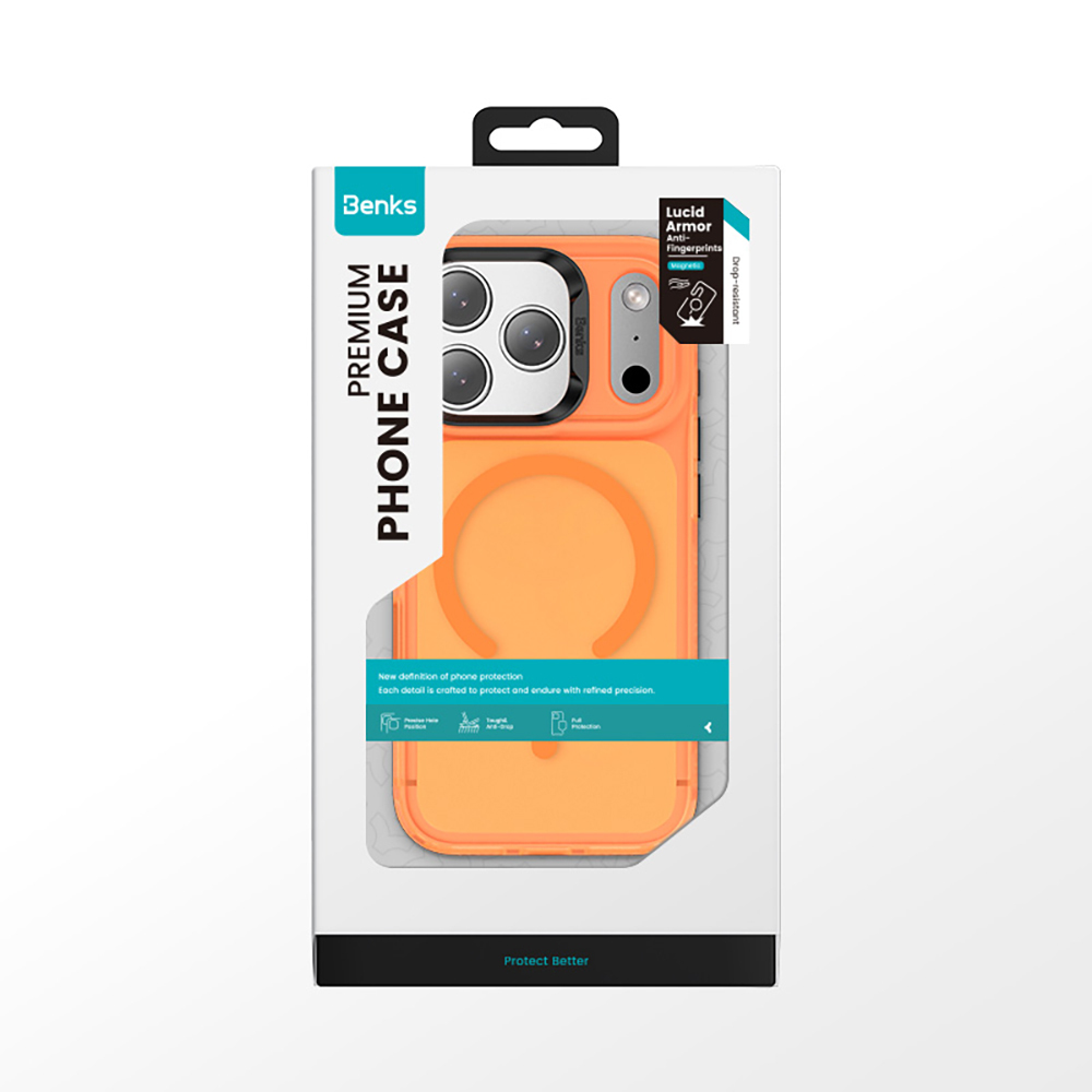 Apple iPhone 17 Pro Max Kılıf M-Safe Şarj Özellikli Benks C-Magnet Lucid Armor Kapak - Görsel 16