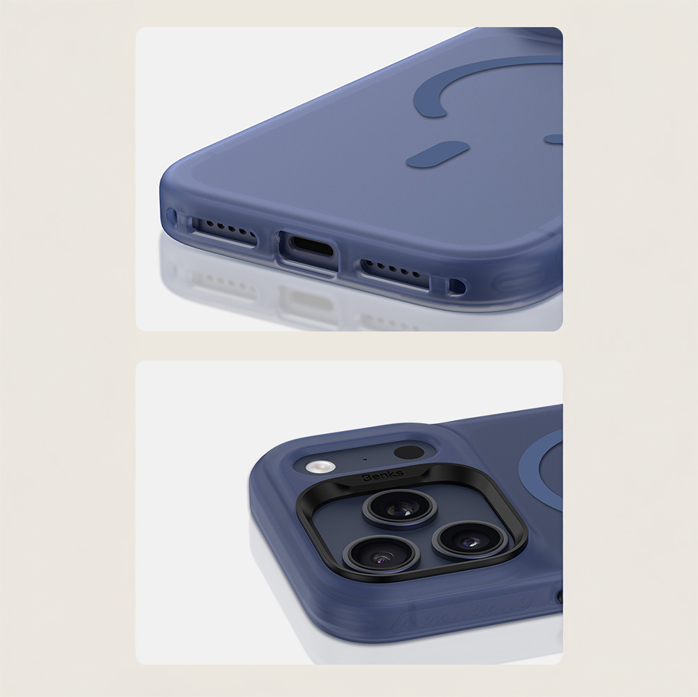 Apple iPhone 17 Pro Max Kılıf M-Safe Şarj Özellikli Benks C-Magnet Lucid Armor Kapak - Görsel 13