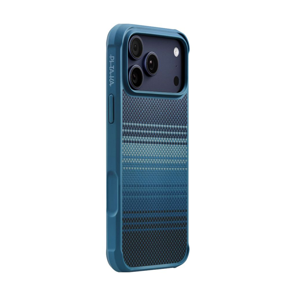 Apple iPhone 17 Pro Max Kılıf M-safe Şarj Özellikli Pitaka Tactile Woven Sunset-Moonrise Aramid Pro Guard Serisi Kapak - Görsel 10
