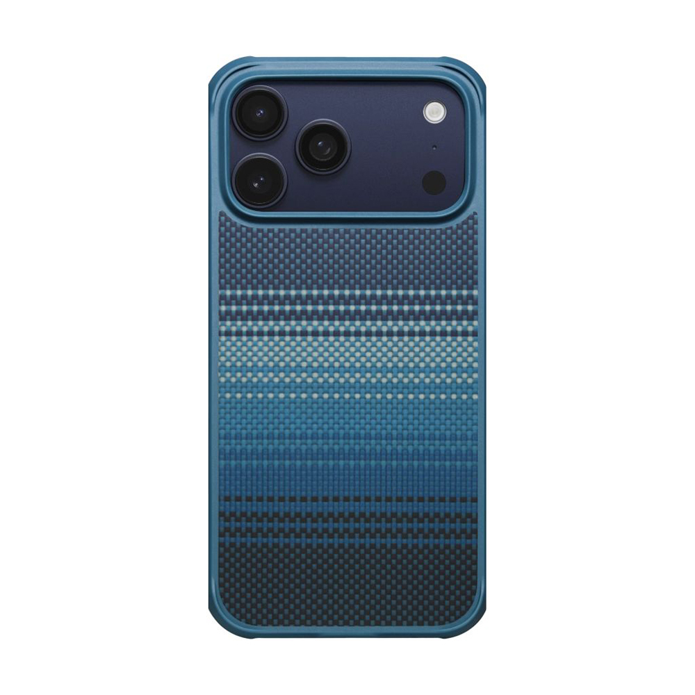 Apple iPhone 17 Pro Max Kılıf M-safe Şarj Özellikli Pitaka Tactile Woven Sunset-Moonrise Aramid Pro Guard Serisi Kapak - Görsel 11