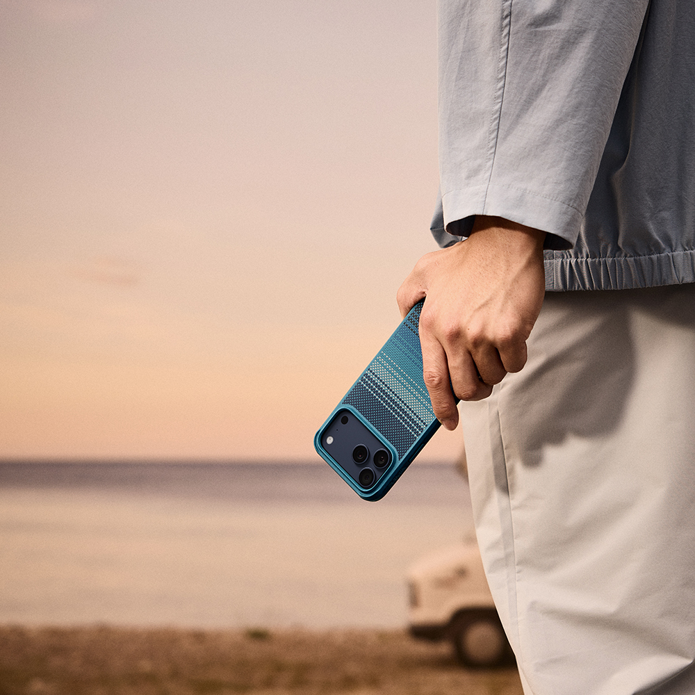 Apple iPhone 17 Pro Max Kılıf M-safe Şarj Özellikli Pitaka Tactile Woven Sunset-Moonrise Aramid Pro Guard Serisi Kapak - Görsel 16