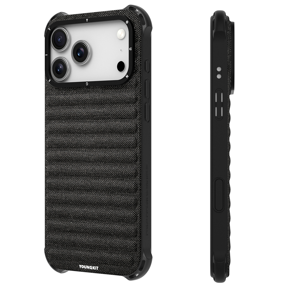 Apple iPhone 17 Pro Max Kılıf M-safe Şarj Özellikli Youngkit Canvas Serisi Kapak - Görsel 3
