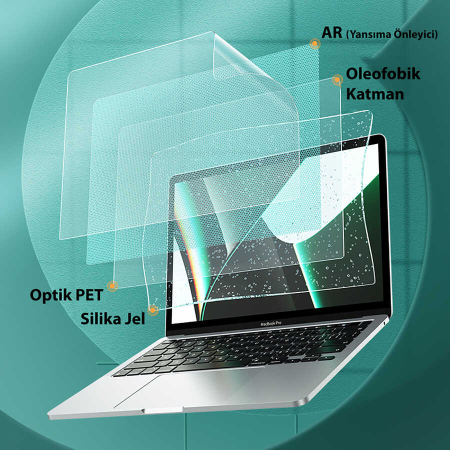 Apple Macbook Pro 14.2 2023 A2779 Benks AR (Anti Reflective) Yansıma Önleyici Ekran Koruyucu - Görsel 3