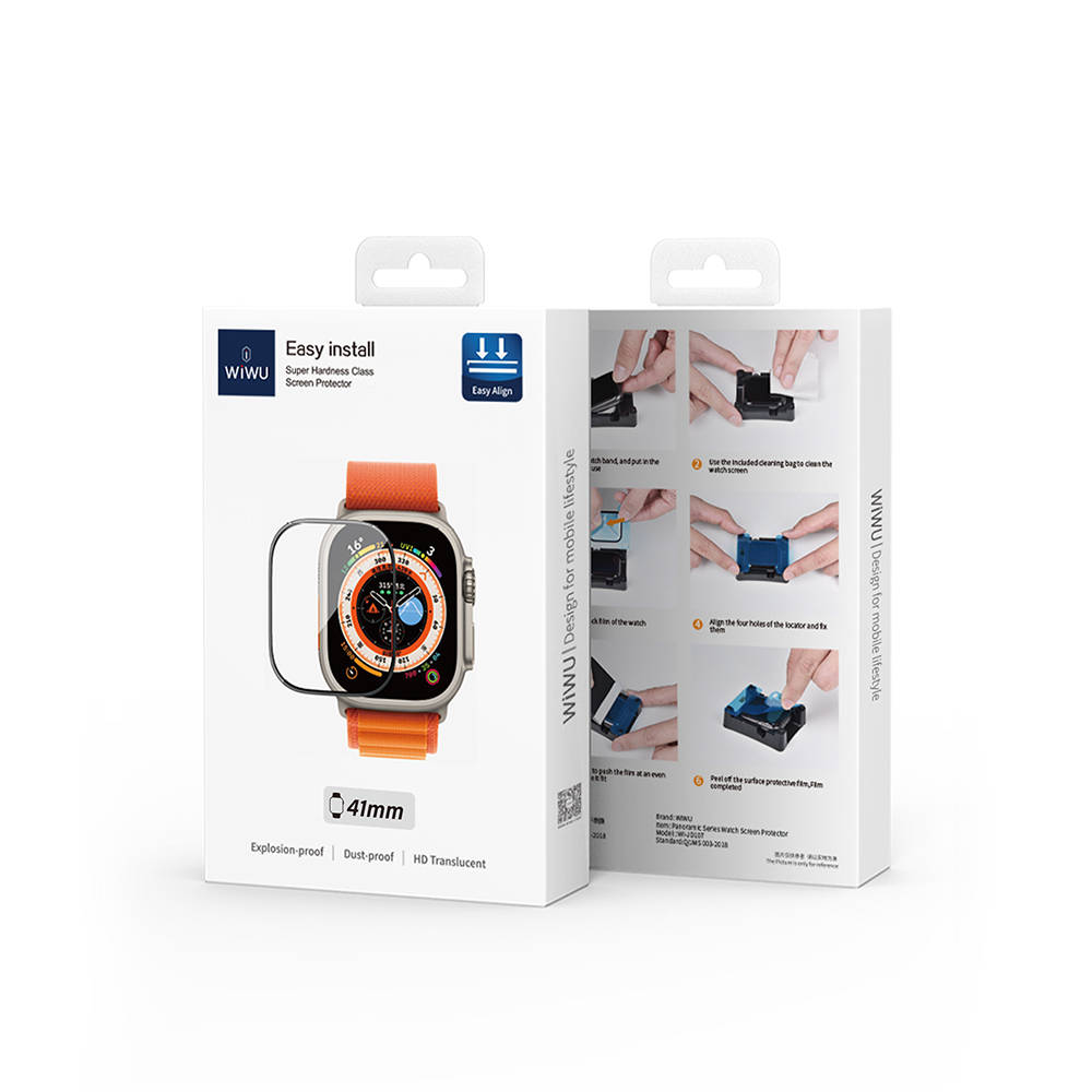 Apple Watch 10 46mm Wiwu JD-107 Easy Install Serisi HD Ekran Koruyucu Film + Kolay Uygulama Aparatı - Görsel 6