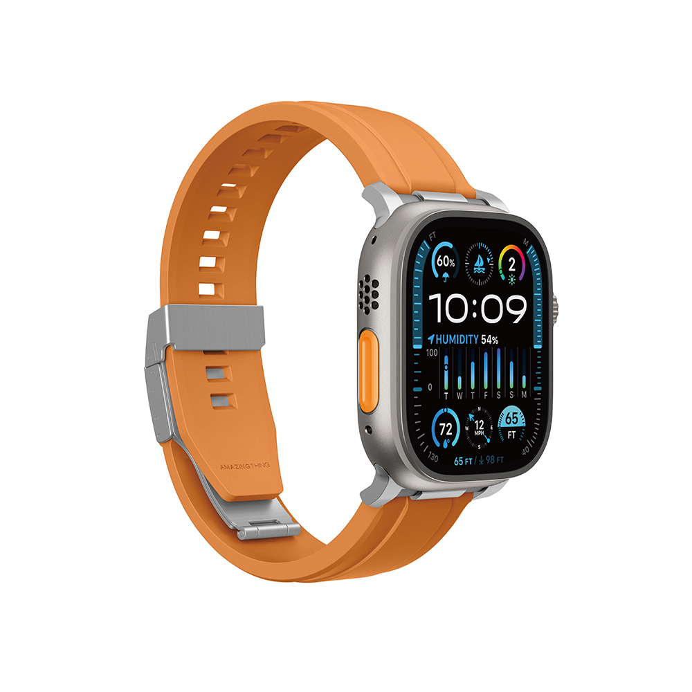 Apple Watch 42mm Amazingthing Titan Chrono Silikon Kordon
