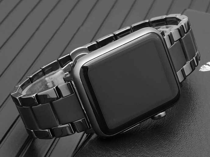 Apple Watch 44mm Mat Seramik Metal Kordon
