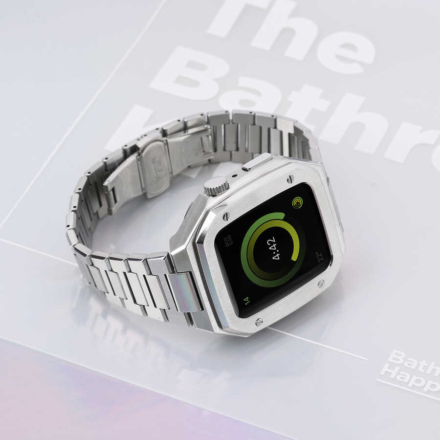 Apple Watch 44mm Zore KRD-64 Metal Kordon - Görsel 3