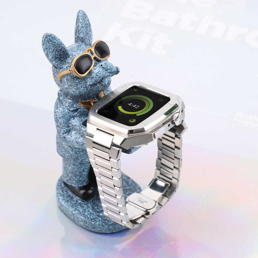 Apple Watch 44mm Zore KRD-64 Metal Kordon - Görsel 2
