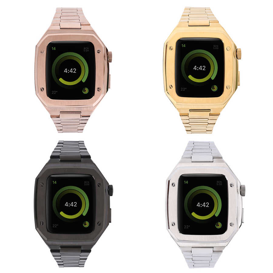 Apple Watch 44mm Zore KRD-64 Metal Kordon - Görsel 6
