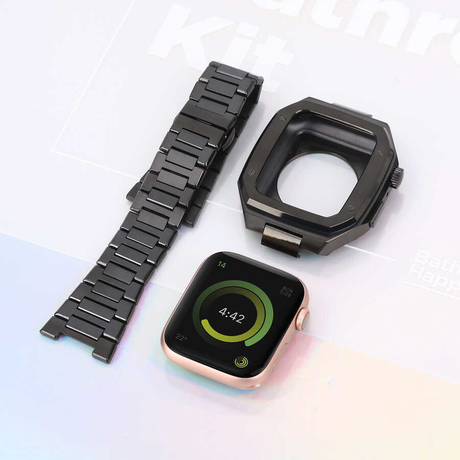 Apple Watch 44mm Zore KRD-64 Metal Kordon - Görsel 11