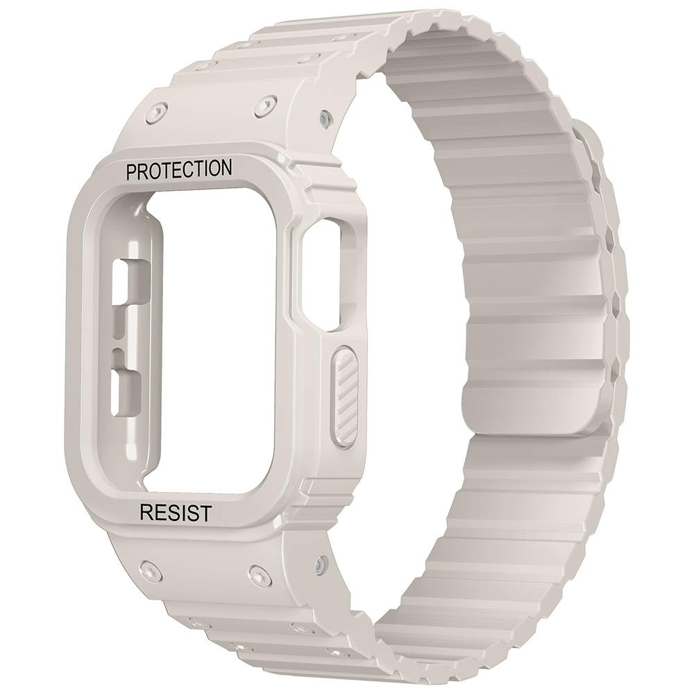 Apple Watch 7 45mm Zore KRD-142 Airbag Tasarımlı Kasa Koruyuculu Silikon Kordon