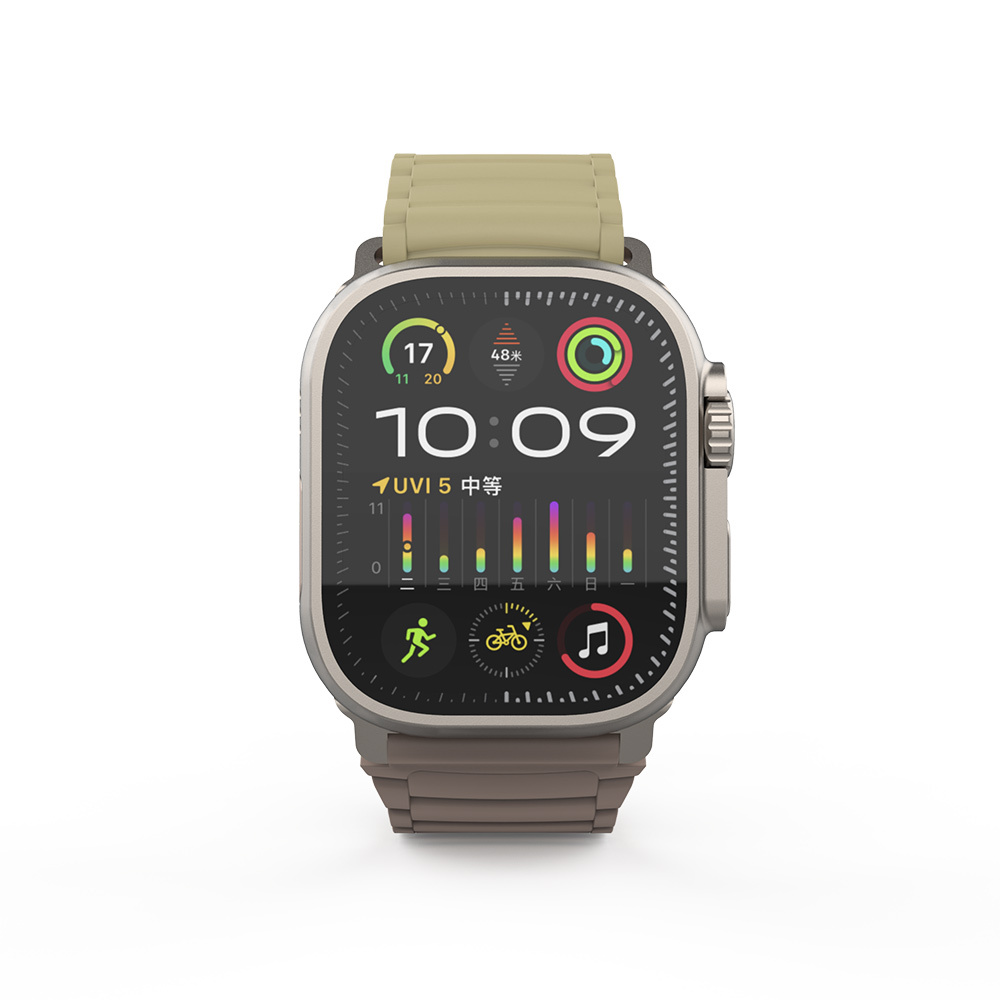 Apple Watch Ultra 49mm Zore KRD-122 Silikon Kordon Strap Kayış - Görsel 7