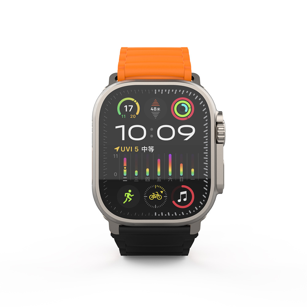 Apple Watch Ultra 49mm Zore KRD-122 Silikon Kordon Strap Kayış - Görsel 17