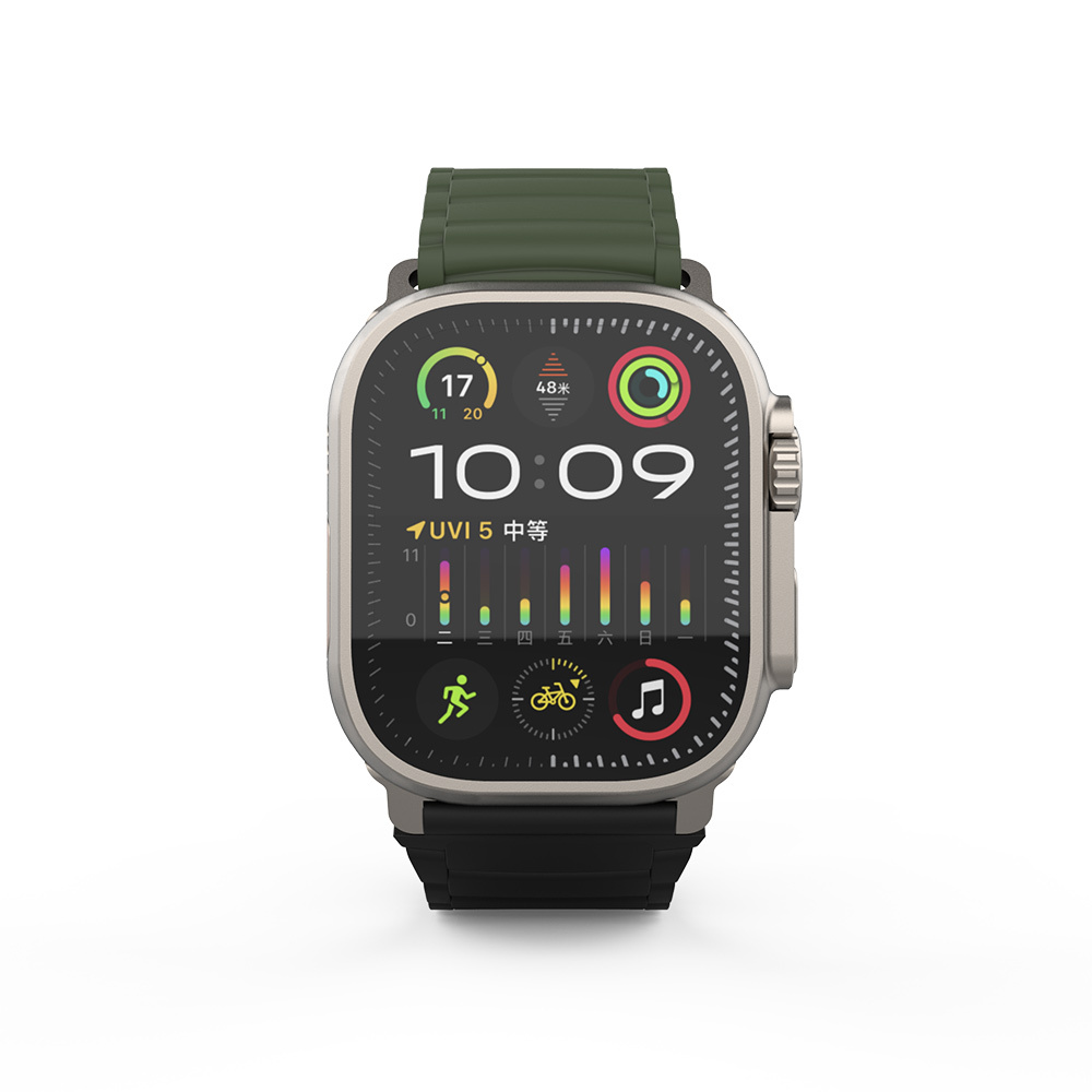 Apple Watch Ultra 49mm Zore KRD-122 Silikon Kordon Strap Kayış - Görsel 22