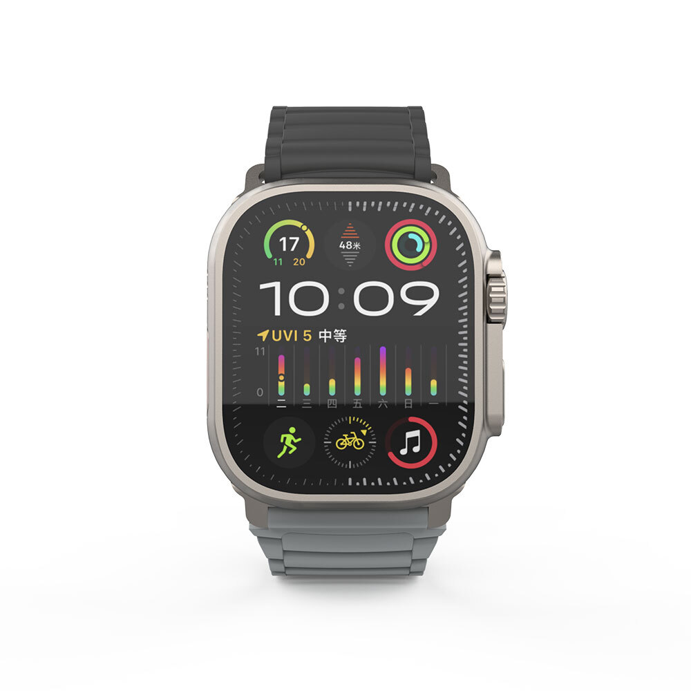 Apple Watch Ultra 49mm Zore KRD-122 Silikon Kordon Strap Kayış - Görsel 2