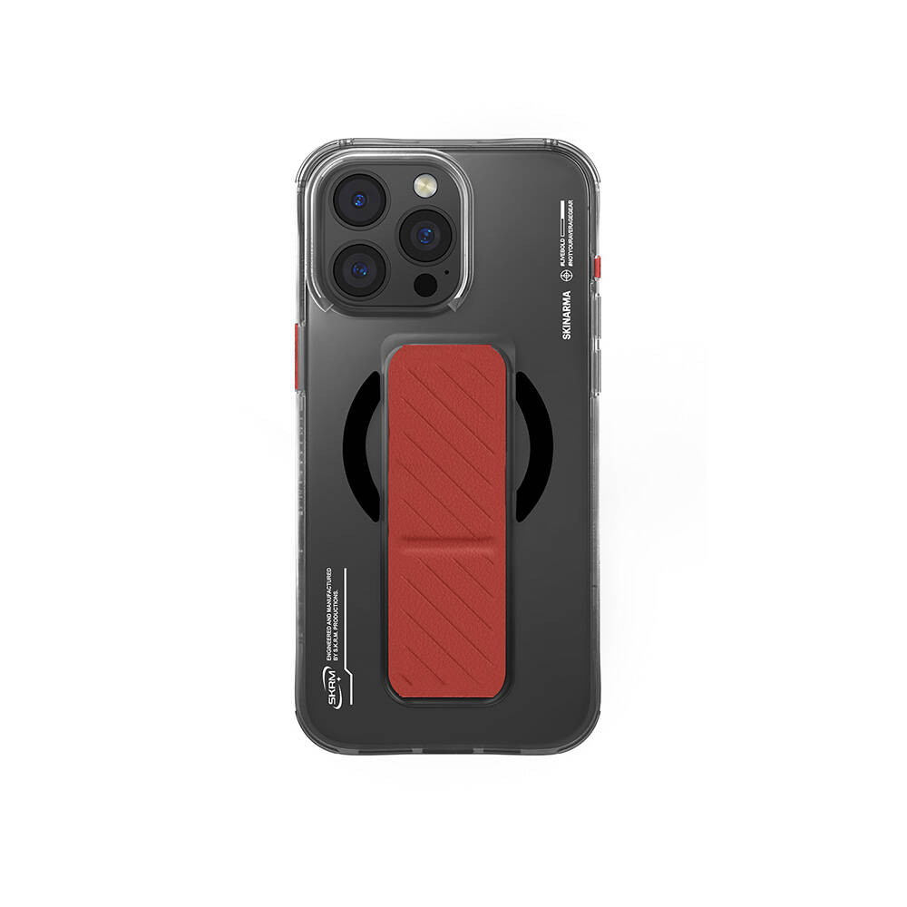 Apple iPhone 16 Pro Kılıf M-safe Şarj Özellikli Teknoloji Desenli Standlı Skinarma Axon Kapak