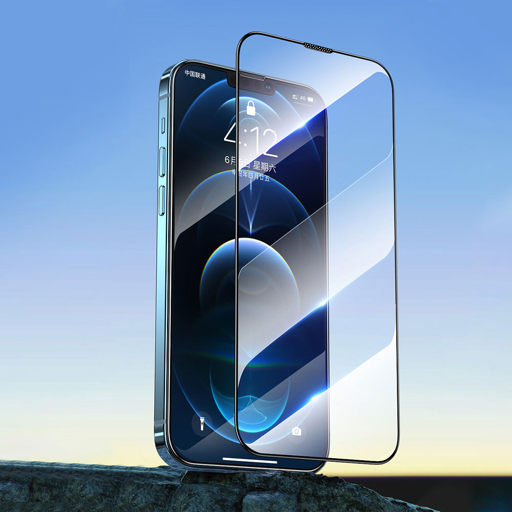 Apple iPhone 14 Pro Max Wiwu CZ-003 Mavi Işık Teknolojili Hidrofobik ve Oleofobik Parlama Önleyici Cam Ekran Koruyucu - Görsel 6