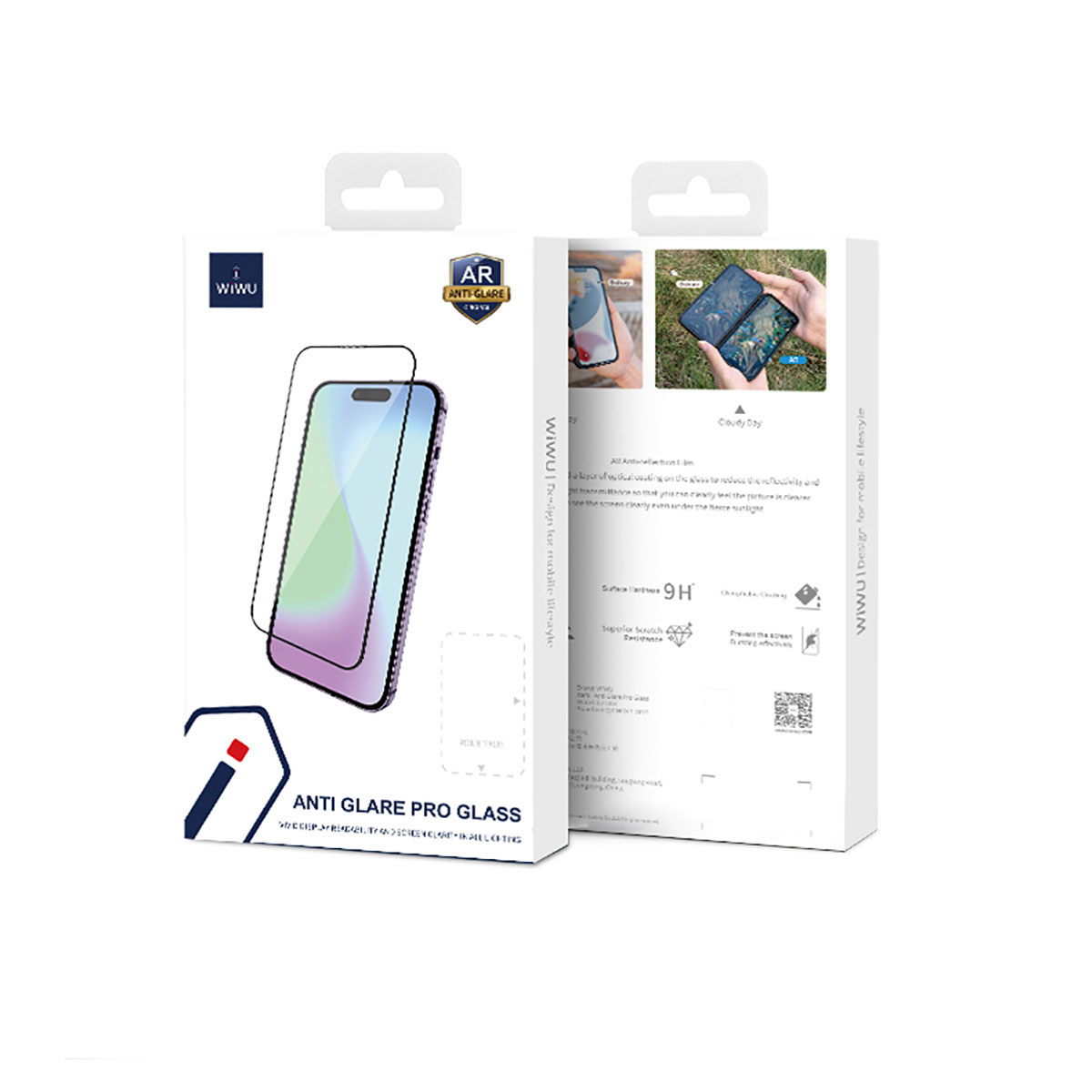 Apple iPhone 14 Pro Max Wiwu CZ-003 Mavi Işık Teknolojili Hidrofobik ve Oleofobik Parlama Önleyici Cam Ekran Koruyucu - Görsel 8