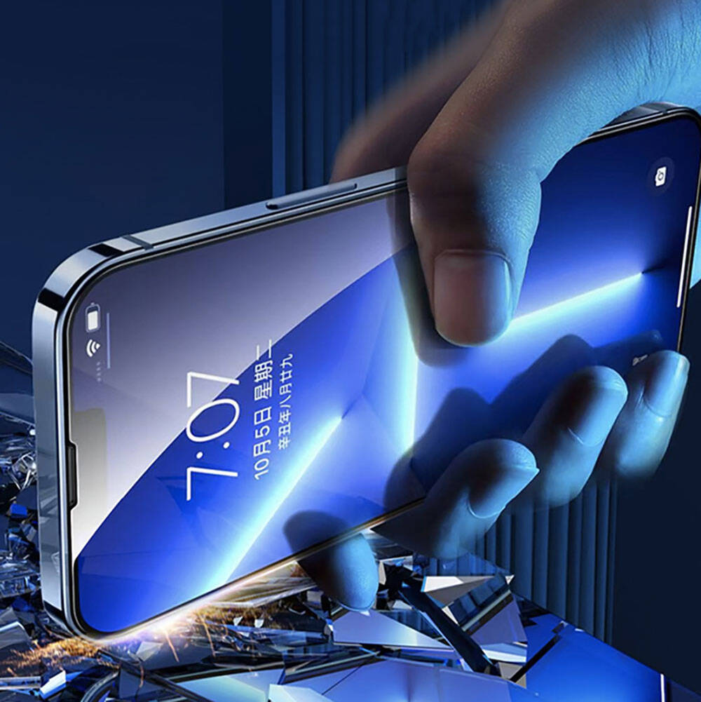 Apple iPhone 13 Pro Max Recci RSP-A11 HD Temperli Cam Ekran Koruyucu + Kolay Uygulama Aparatlı - Görsel 12