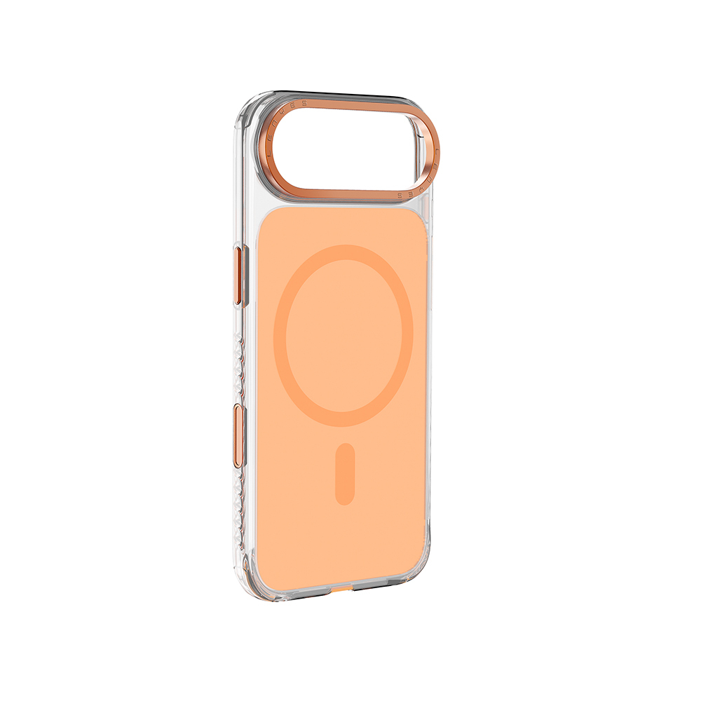 Apple iPhone 17 Air Kılıf M-safe Şarj Özellikli Metal Kamera Çerçeveli Airbag Tasarımlı Lenyes CK221 Sert PC Kapak