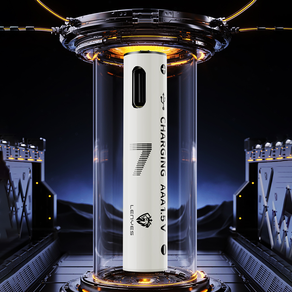 Lenyes AAA107 Type-C Şarj Portlu Şarj Edilebilir AAA Lityum-ion Pil 600mWh 1.5V 2 Adet