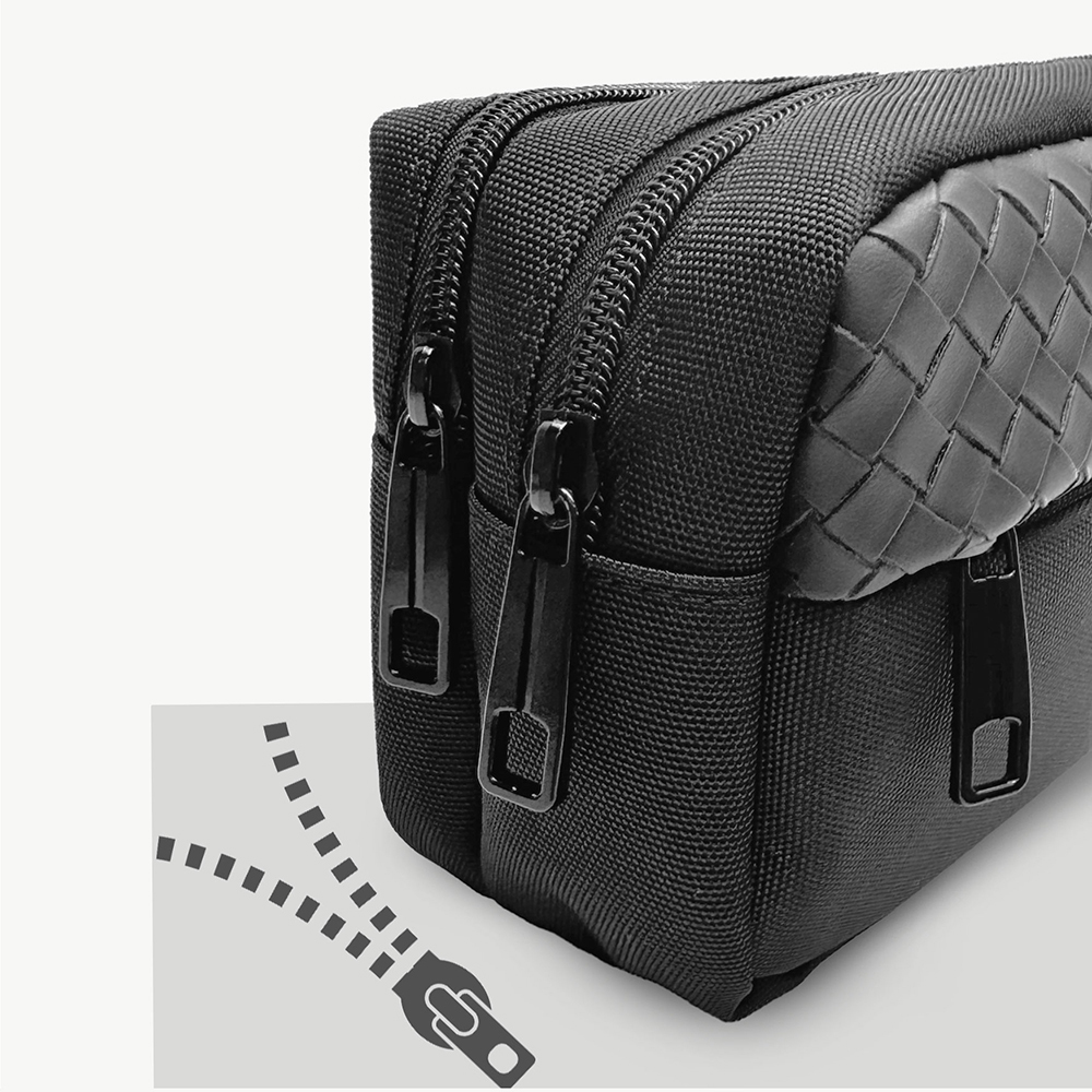 Lenyes LB551 Voyagers Serisi 1200D Polyester Kumaş Bilek Askı Kayışlı Mobil Aksesuar Çantası - Görsel 7