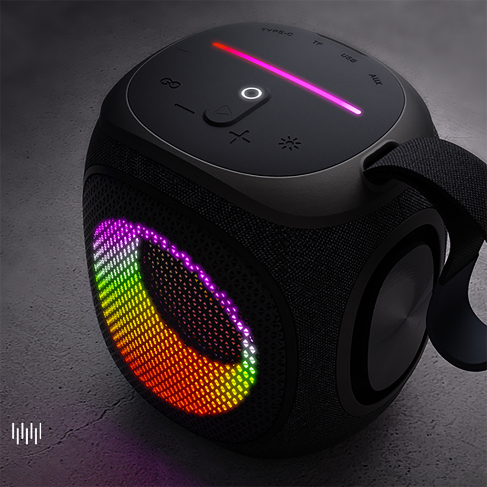 Lenyes S864 RGB Işıklı Taşınabilir TWS Bluetooth Speaker Hoparlör v5.3 - Görsel 5