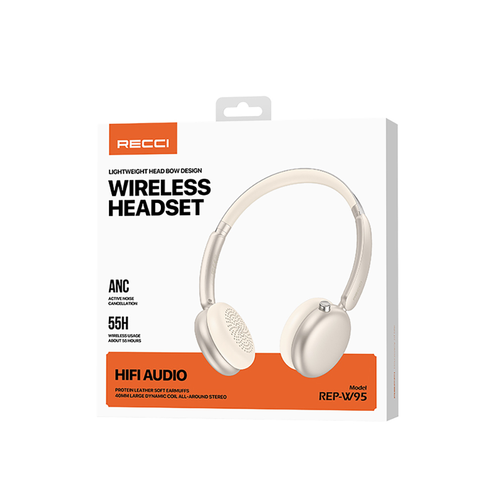 Recci REP-W95 ANC/ENC Özellikli Hi-Fi Ses Kaliteli Kulak Üstü Bluetooth v5.3 Kulaklık - Görsel 12