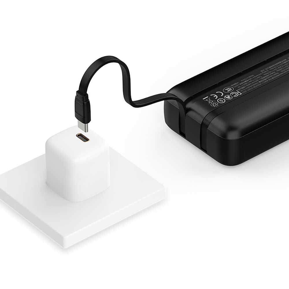 Recci RPB-P68 PD 20W Dijital LED Göstergeli Hızlı Şarj Özellikli Type-C ve Lightning Kablolu Powerbank 22.5W 20000mAh - Görsel 6