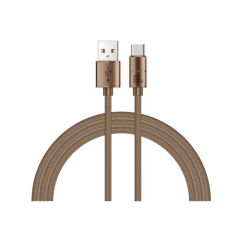 Recci RS08C Warrior Serisi USB-A to Type-C 100W Hızlı Şarj Özellikli Data ve Şarj Kablosu 1.2M